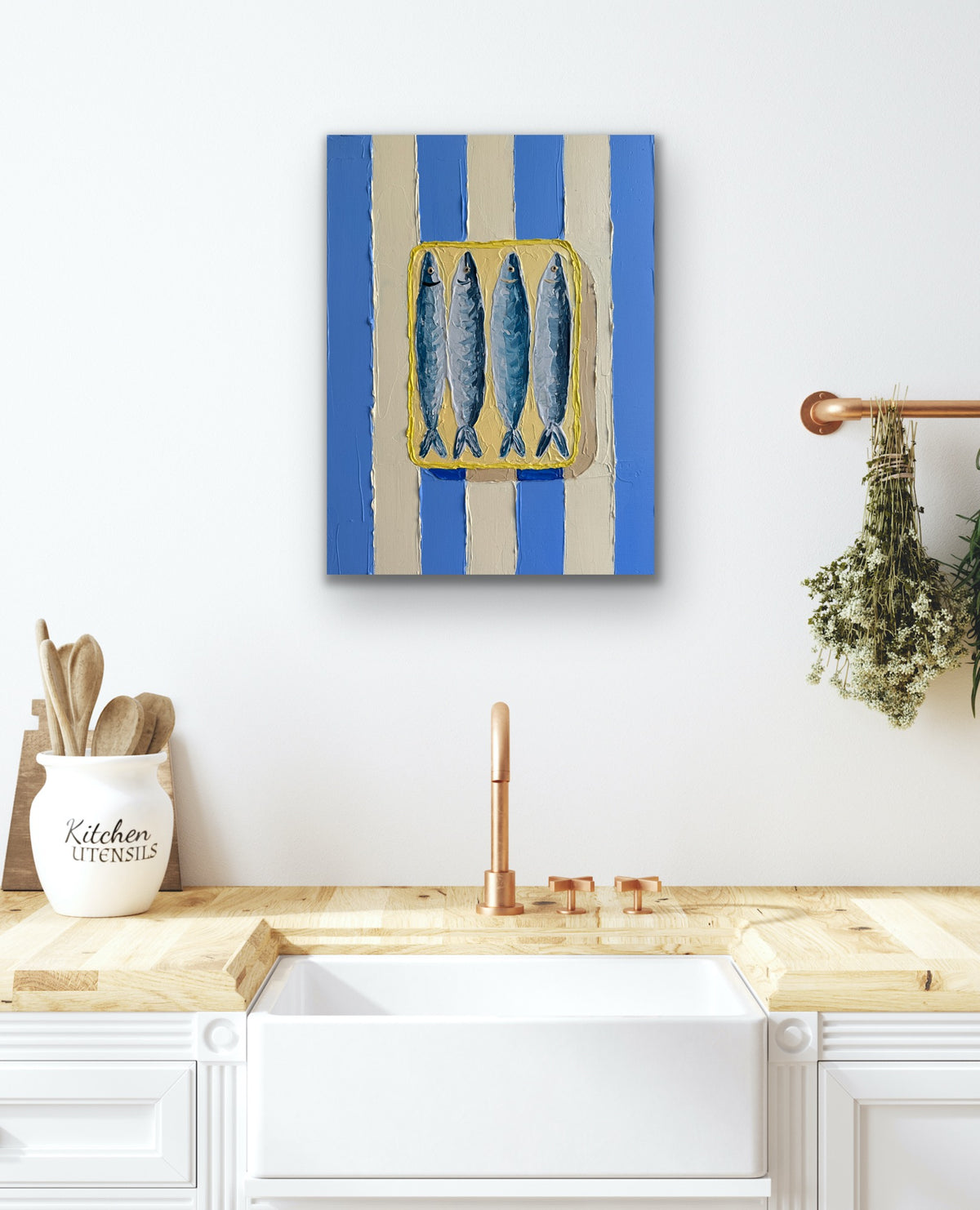 FRESH CATCH 31x41 cm acrylic on canvas original painting