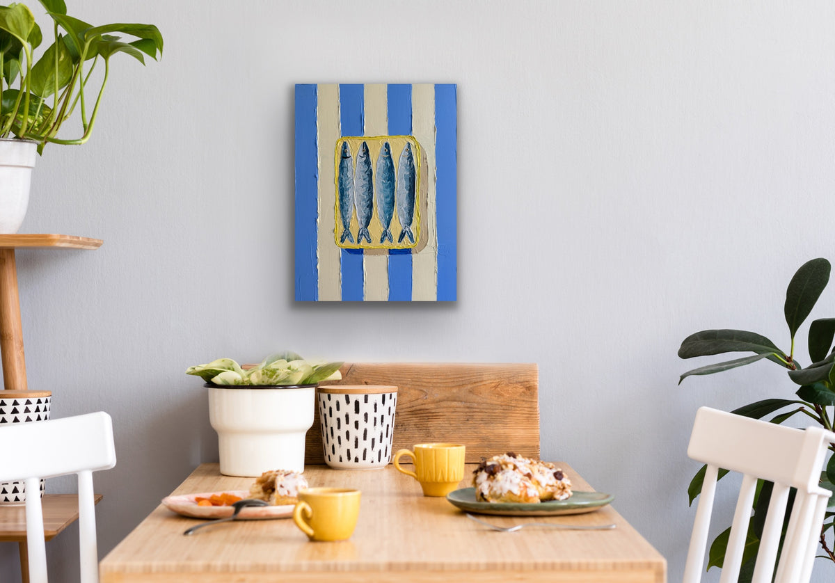 FRESH CATCH 31x41 cm acrylic on canvas original painting