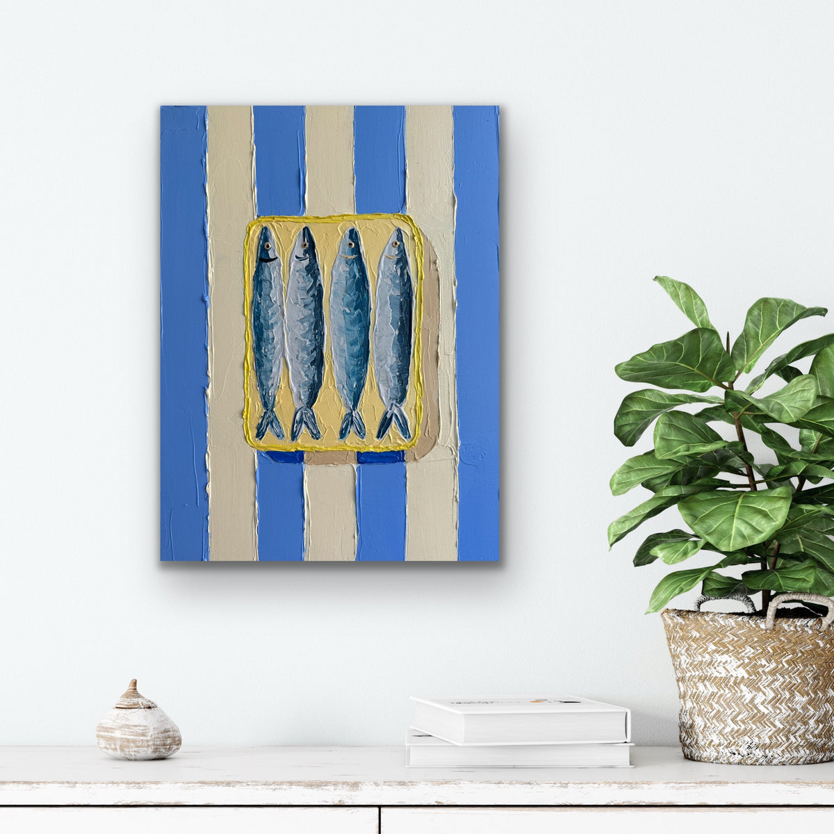 FRESH CATCH 31x41 cm acrylic on canvas original painting