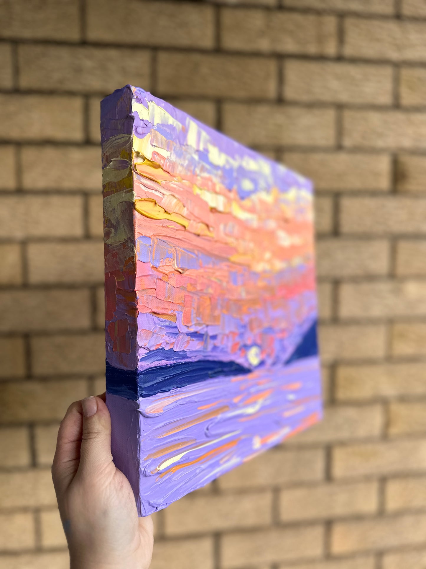 SUNSET SKIES 30.5x30.5 cm acrylic on canvas original painting