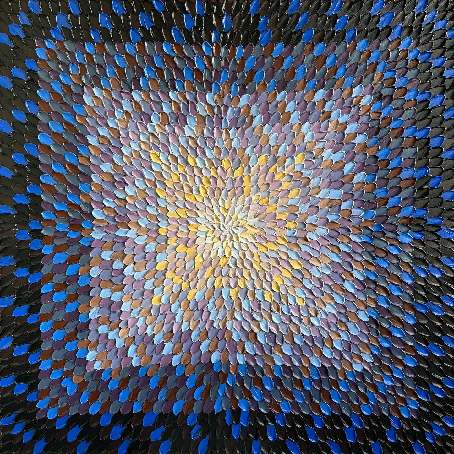 INTERGALACTIC I 91x91 cm acrylic on canvas original painting