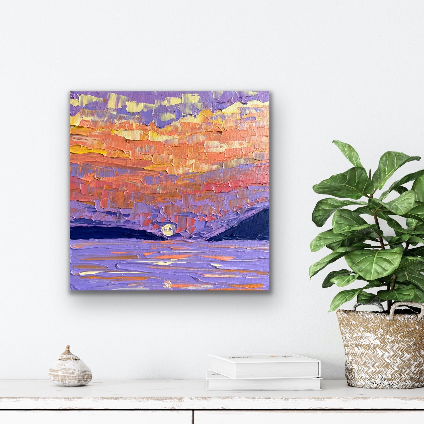 SUNSET SKIES 30.5x30.5 cm acrylic on canvas original painting