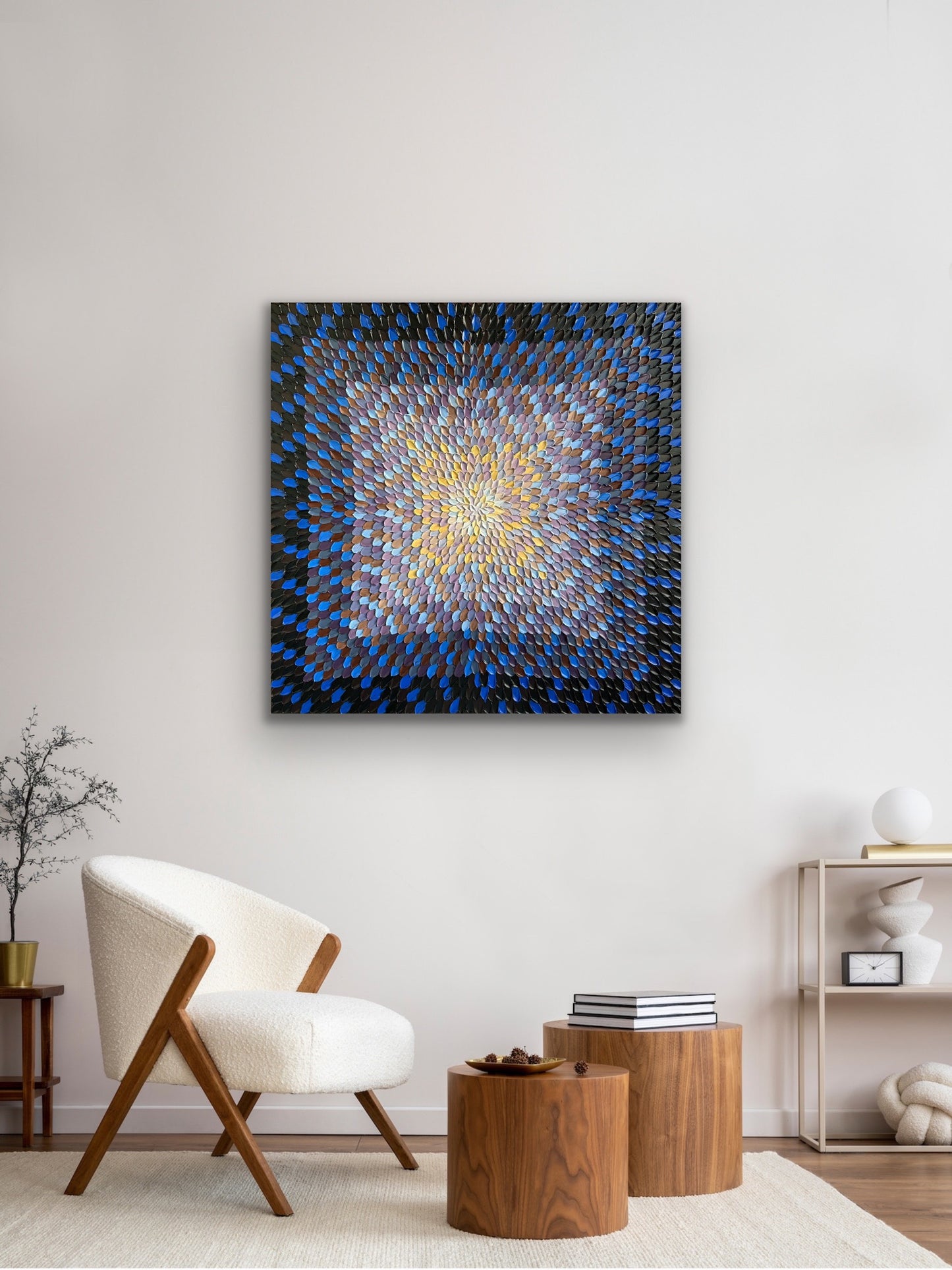 INTERGALACTIC I 91x91 cm acrylic on canvas original painting