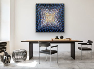 INTERGALACTIC I 91x91 cm acrylic on canvas original painting