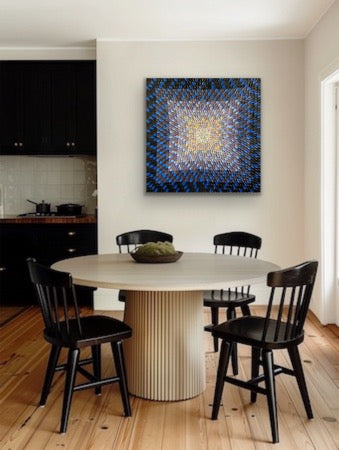 INTERGALACTIC I 91x91 cm acrylic on canvas original painting