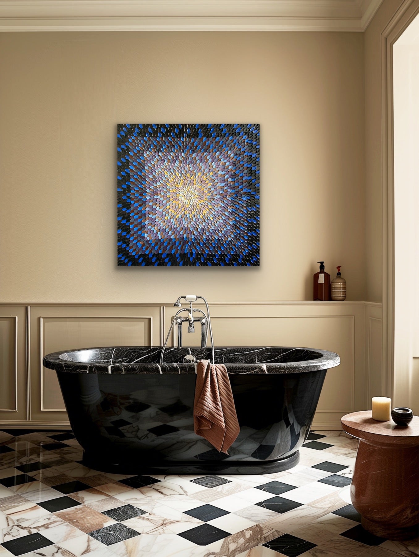 INTERGALACTIC I 91x91 cm acrylic on canvas original painting