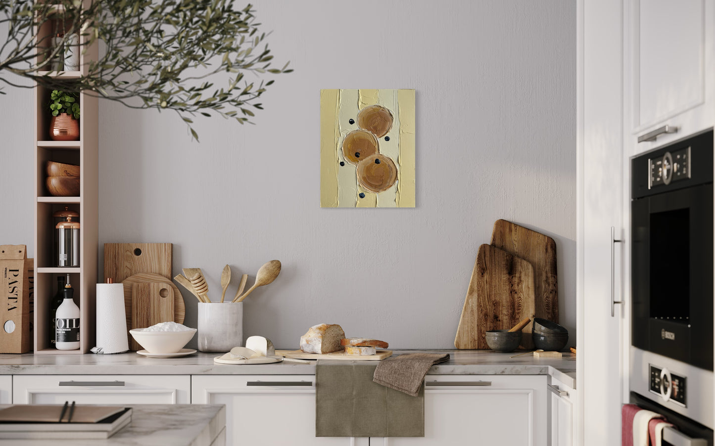 PANCAKES 20.4x25.4 cm acrylic on canvas original painting
