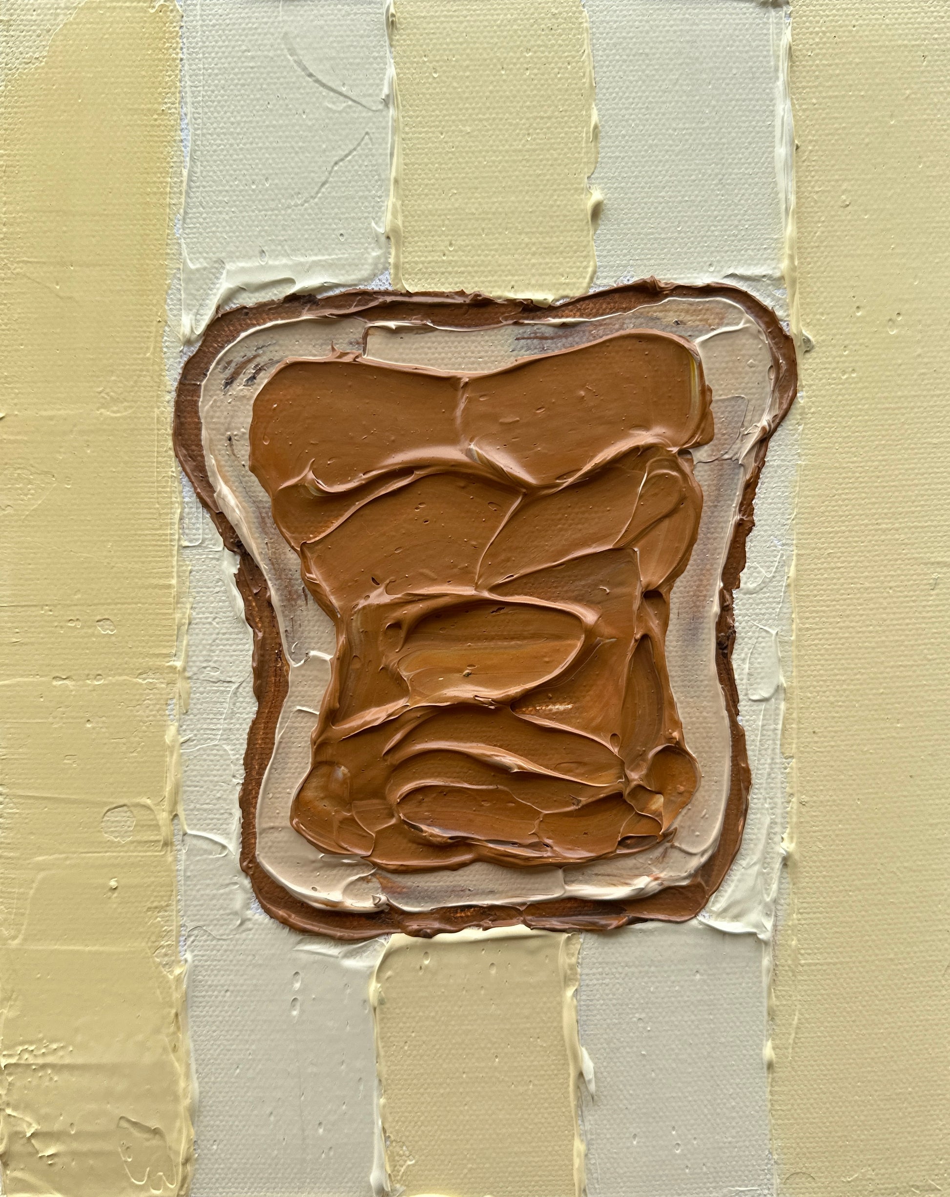 Toast with brown and beige colors on a textured background