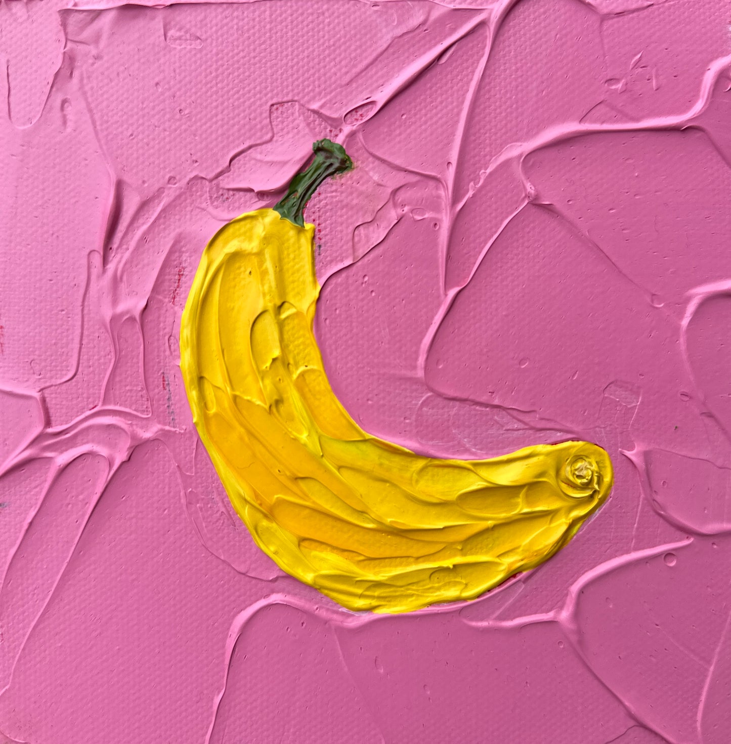 BANANA MINI 15x15 cm acrylic on canvas original painting