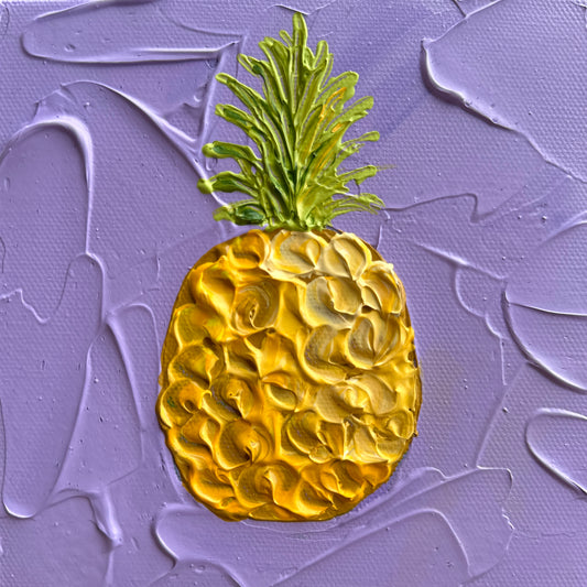 PINEAPPLE 2 15x15 cm acrylic on canvas original painting