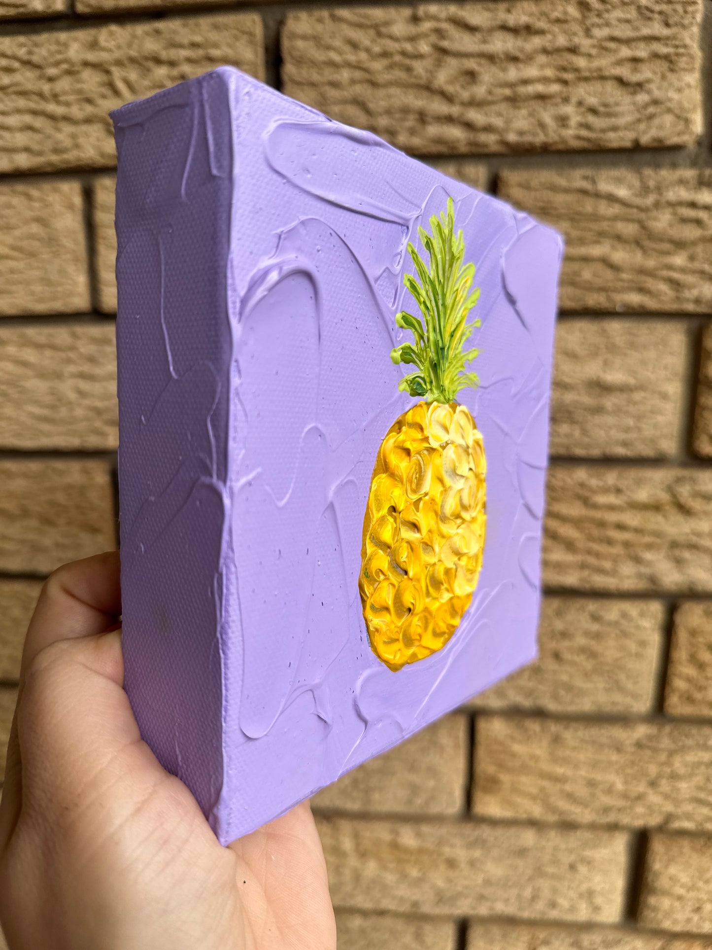 PINEAPPLE 2 15x15 cm acrylic on canvas original painting