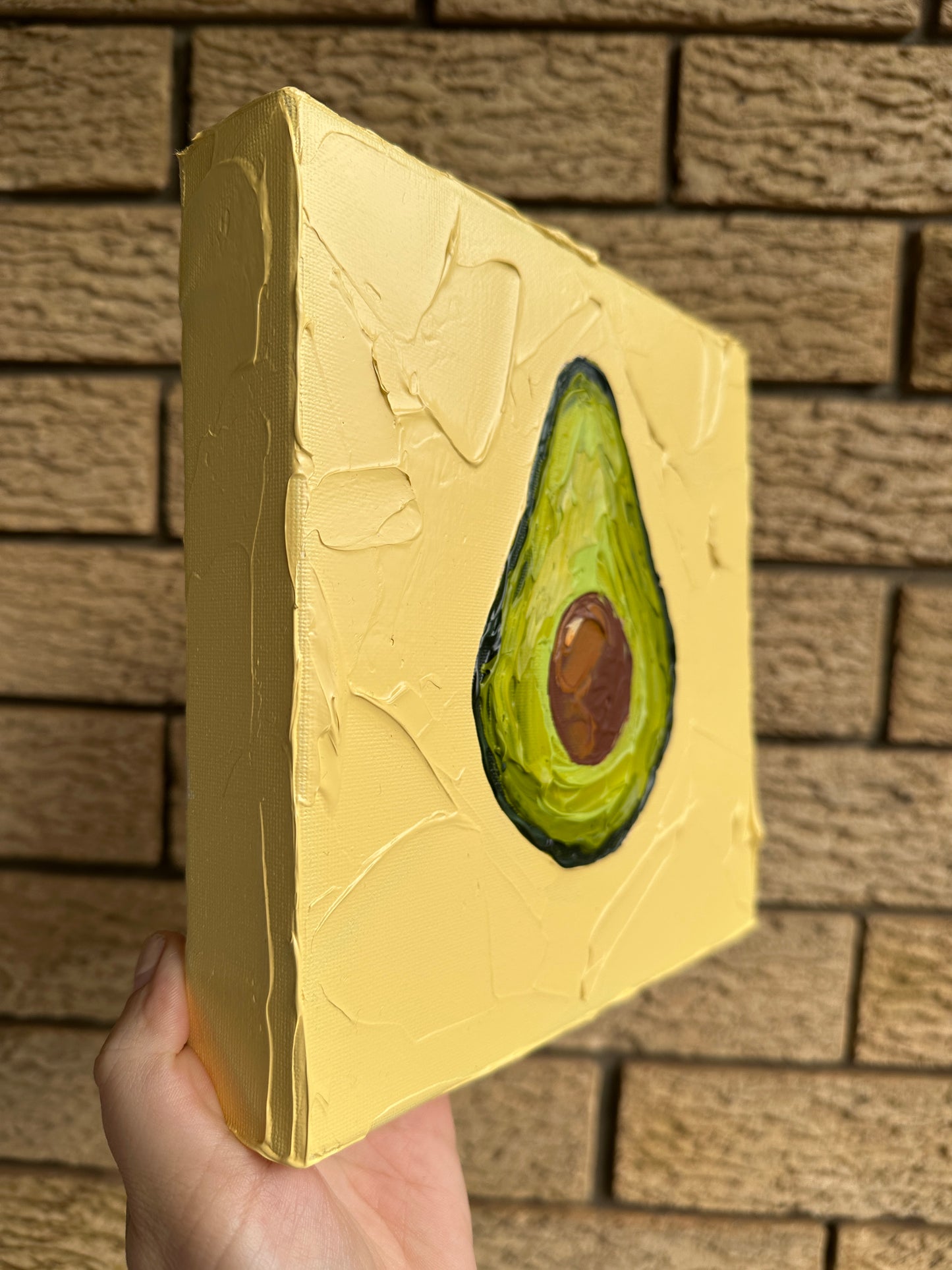 AVOCADO 20x20 cm acrylic on canvas original painting