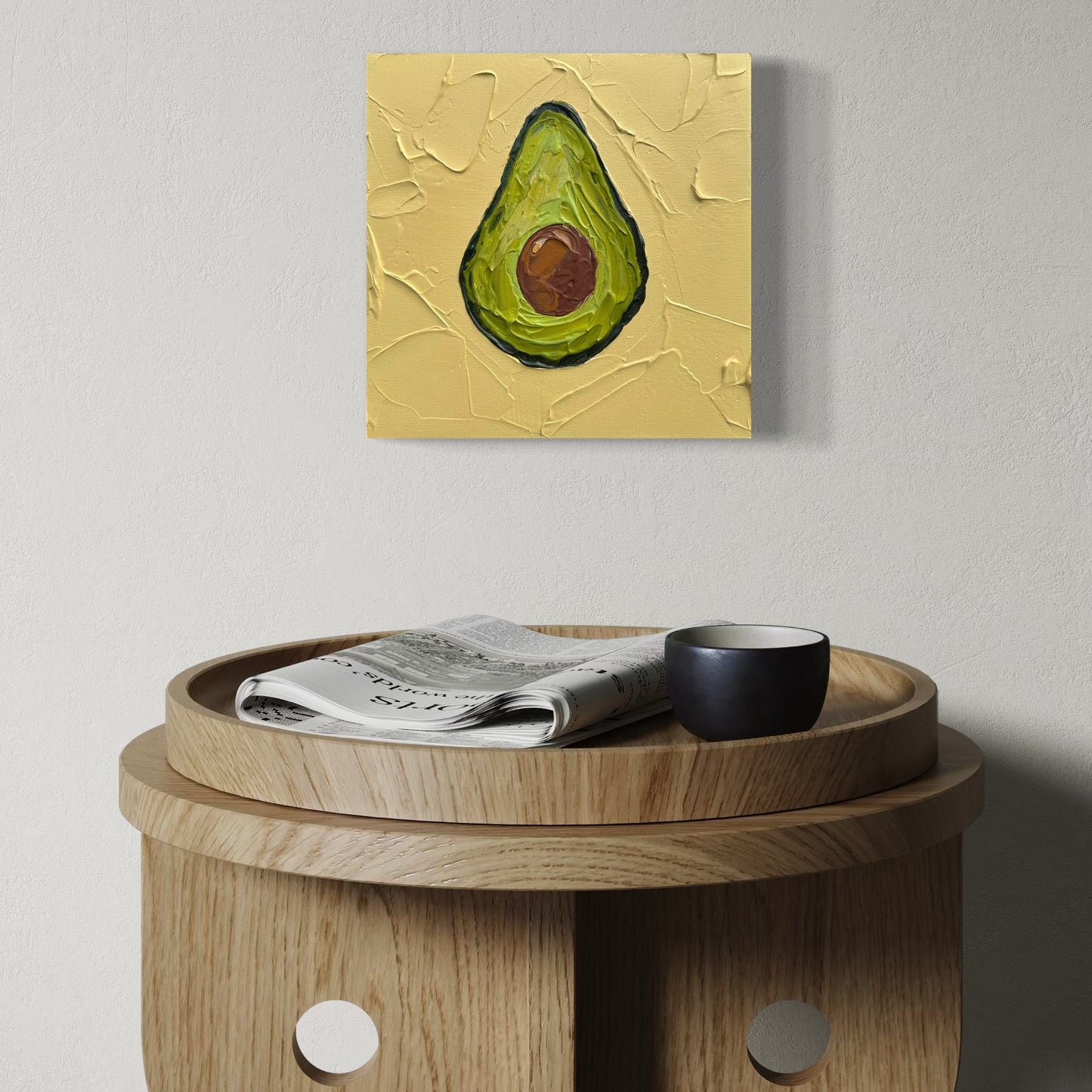 AVOCADO 20x20 cm acrylic on canvas original painting