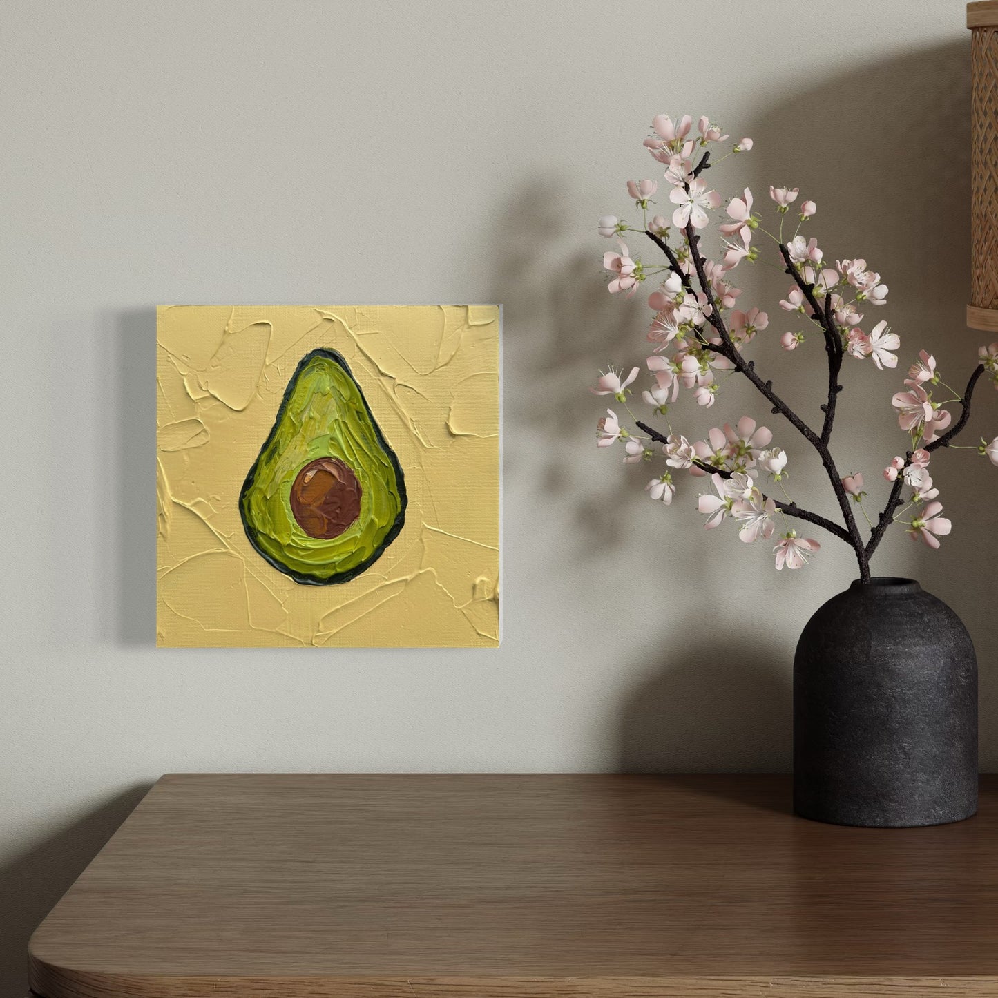 AVOCADO 20x20 cm acrylic on canvas original painting