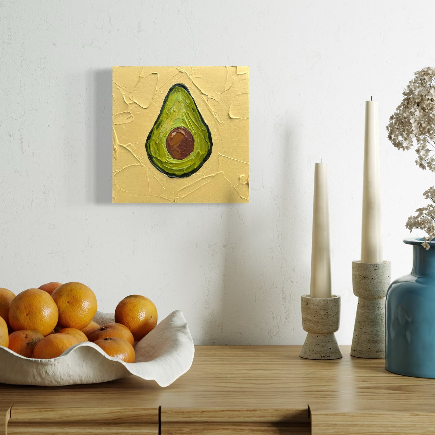 AVOCADO 20x20 cm acrylic on canvas original painting
