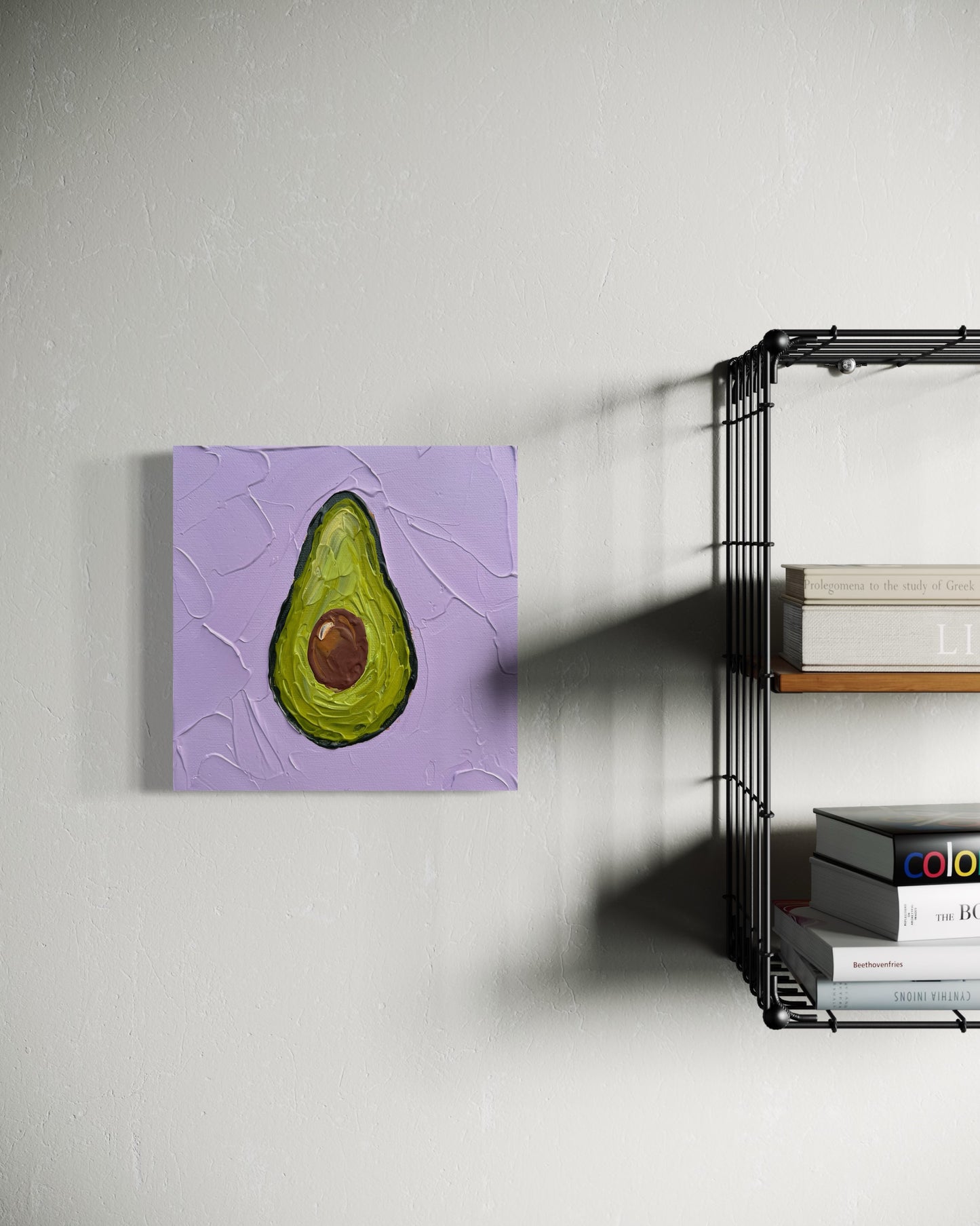 AVOCADO 2 20x20 cm acrylic on canvas original painting