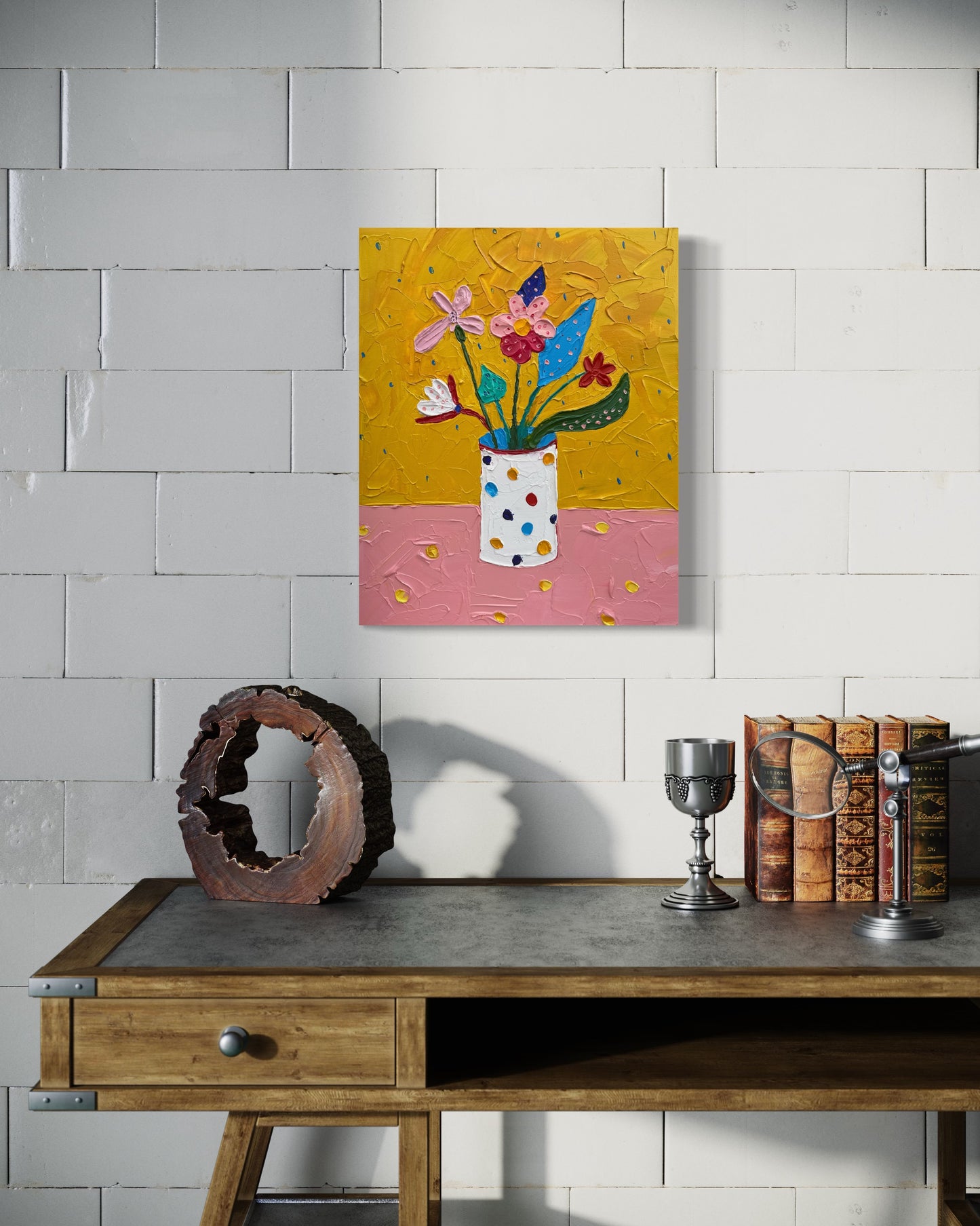 MATISSE INSPIRED STILL LIFE 41x51 cm acrylic on canvas original painting