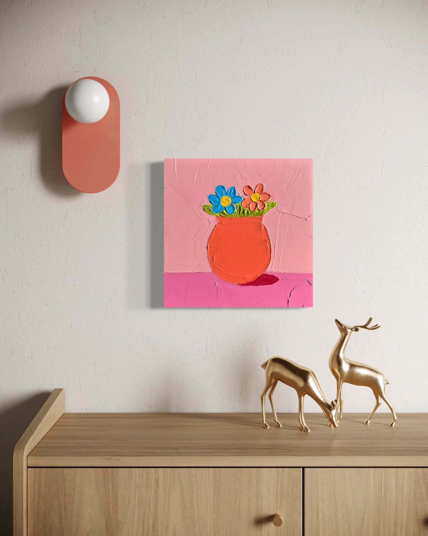 NANA'S FLOWERS 30.5x30.5 cm acrylic on canvas original painting