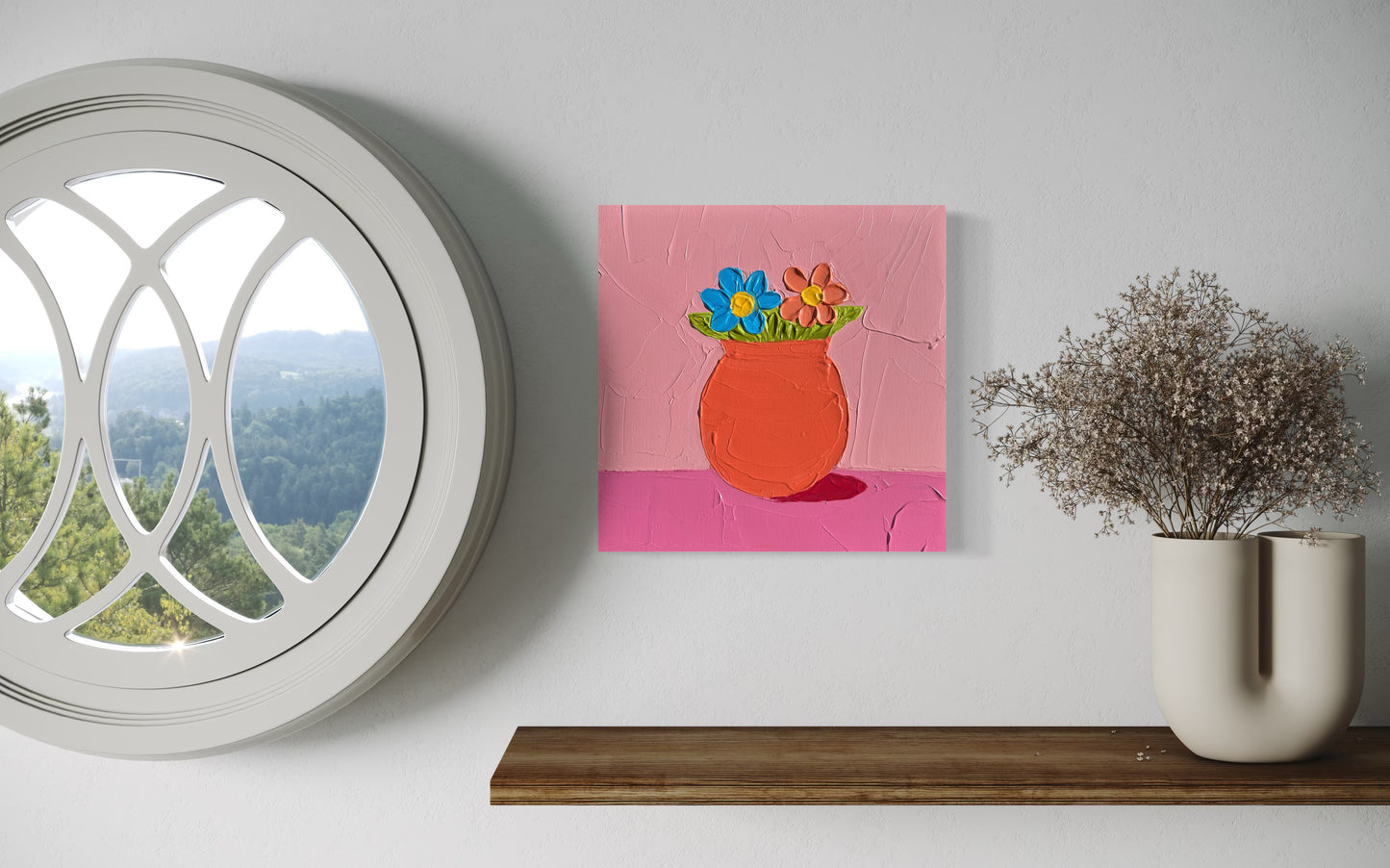 NANA'S FLOWERS 30.5x30.5 cm acrylic on canvas original painting