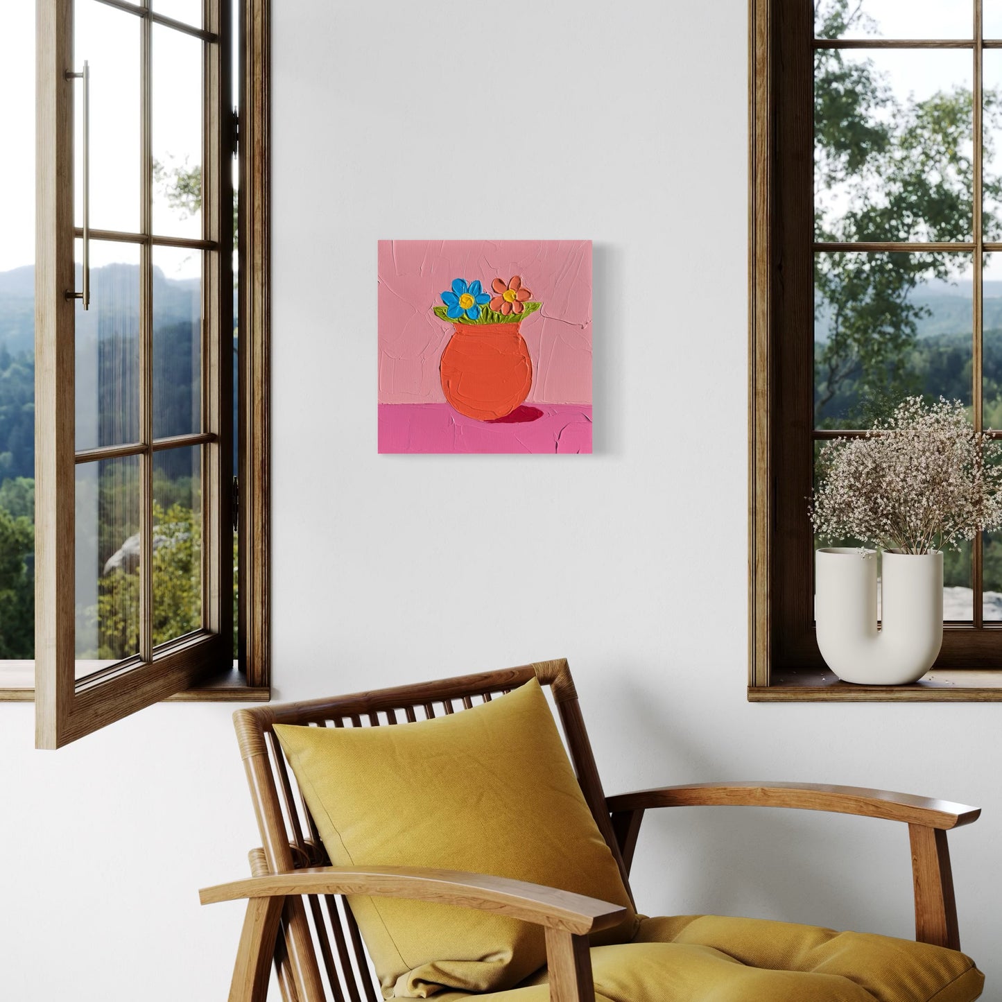 NANA'S FLOWERS 30.5x30.5 cm acrylic on canvas original painting