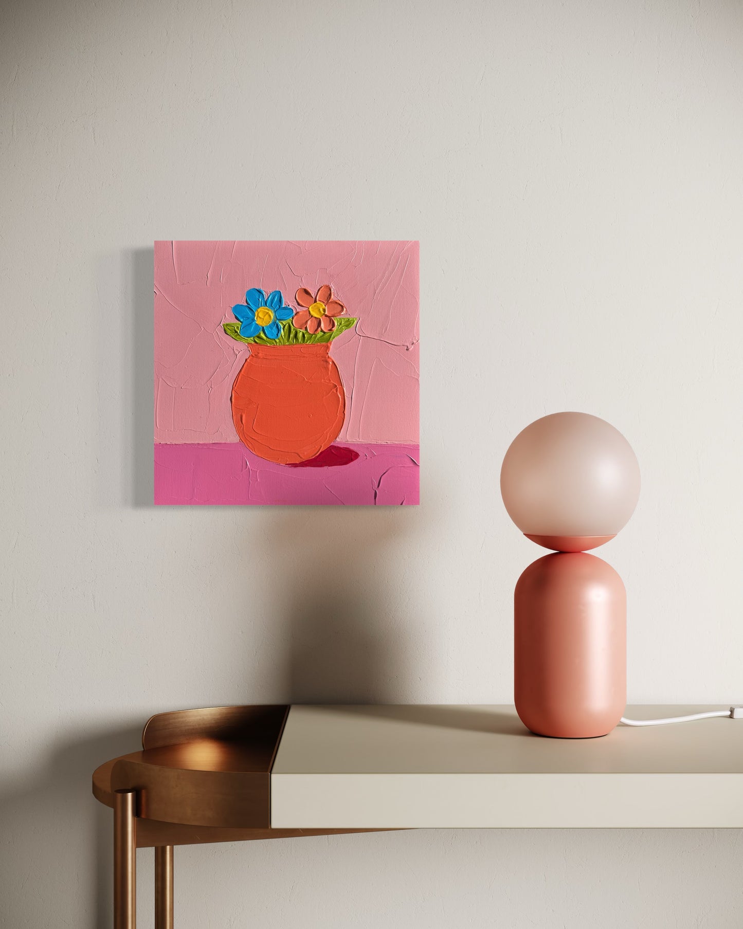 NANA'S FLOWERS 30.5x30.5 cm acrylic on canvas original painting