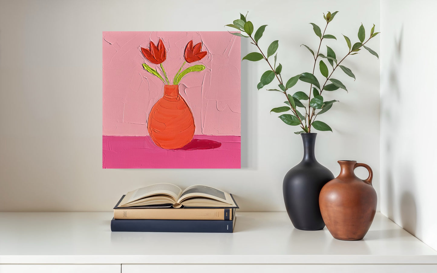 TULIPS 30.5x30.5 cm acrylic on canvas original painting