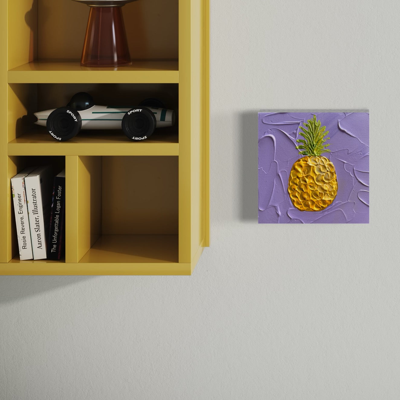 PINEAPPLE 2 15x15 cm acrylic on canvas original painting