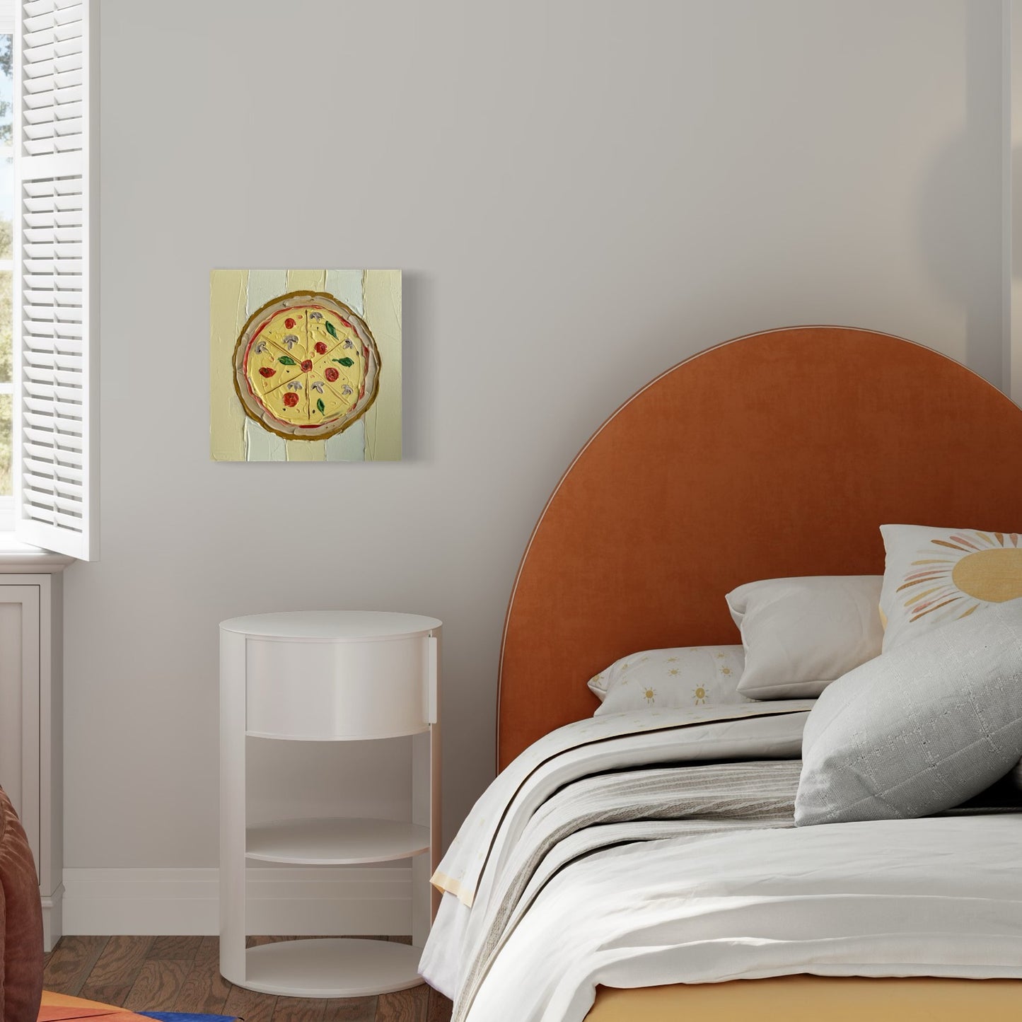 PIZZA TIME 30.5x30.5 cm acrylic on canvas original painting