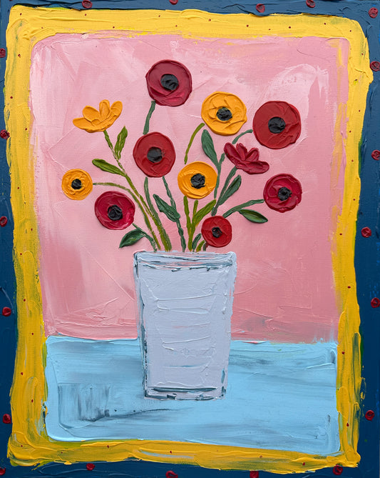 MATISSE INSPIRED STILL LIFE 9 41x51 cm acrylic on canvas original painting