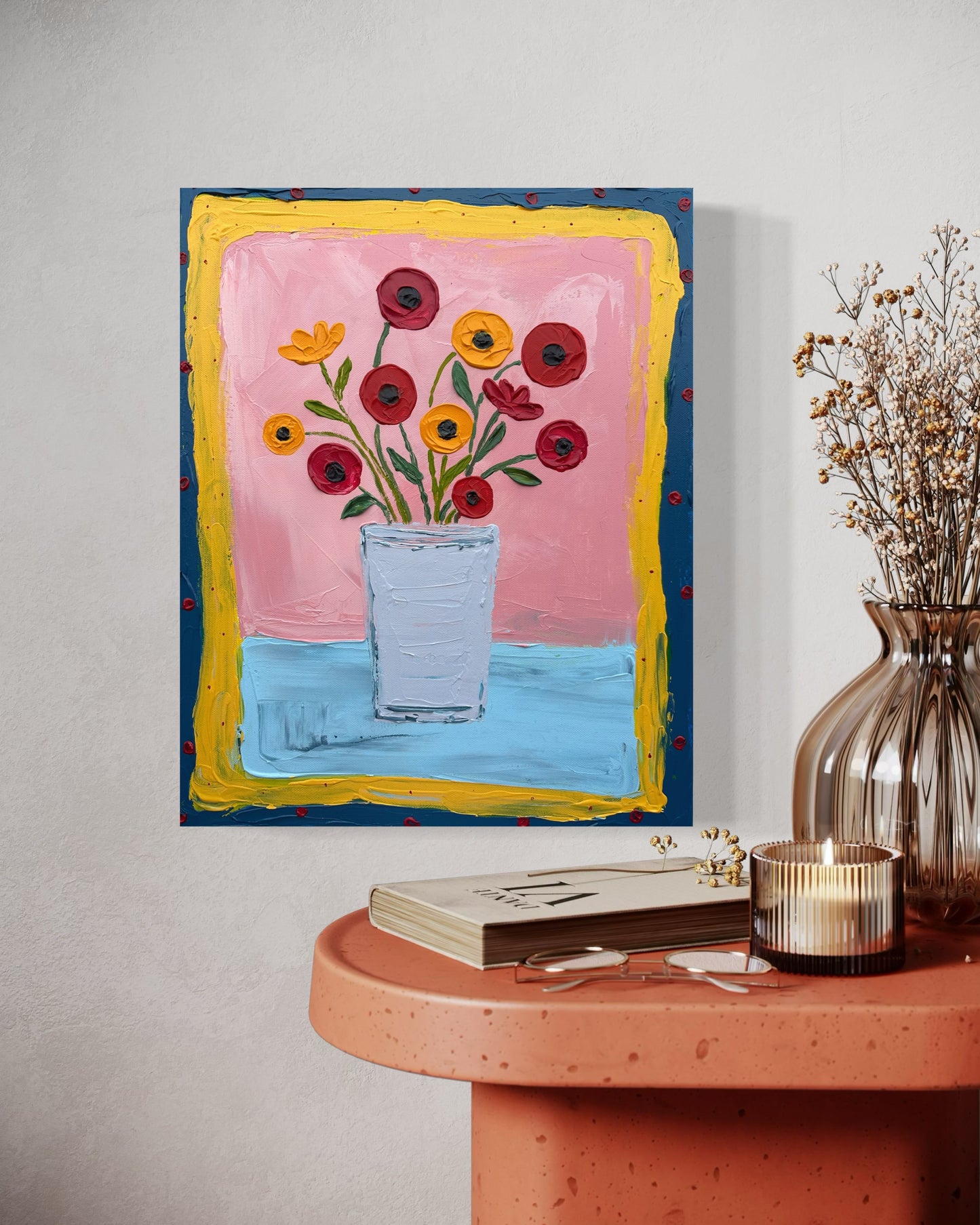 MATISSE INSPIRED STILL LIFE 9 41x51 cm acrylic on canvas original painting