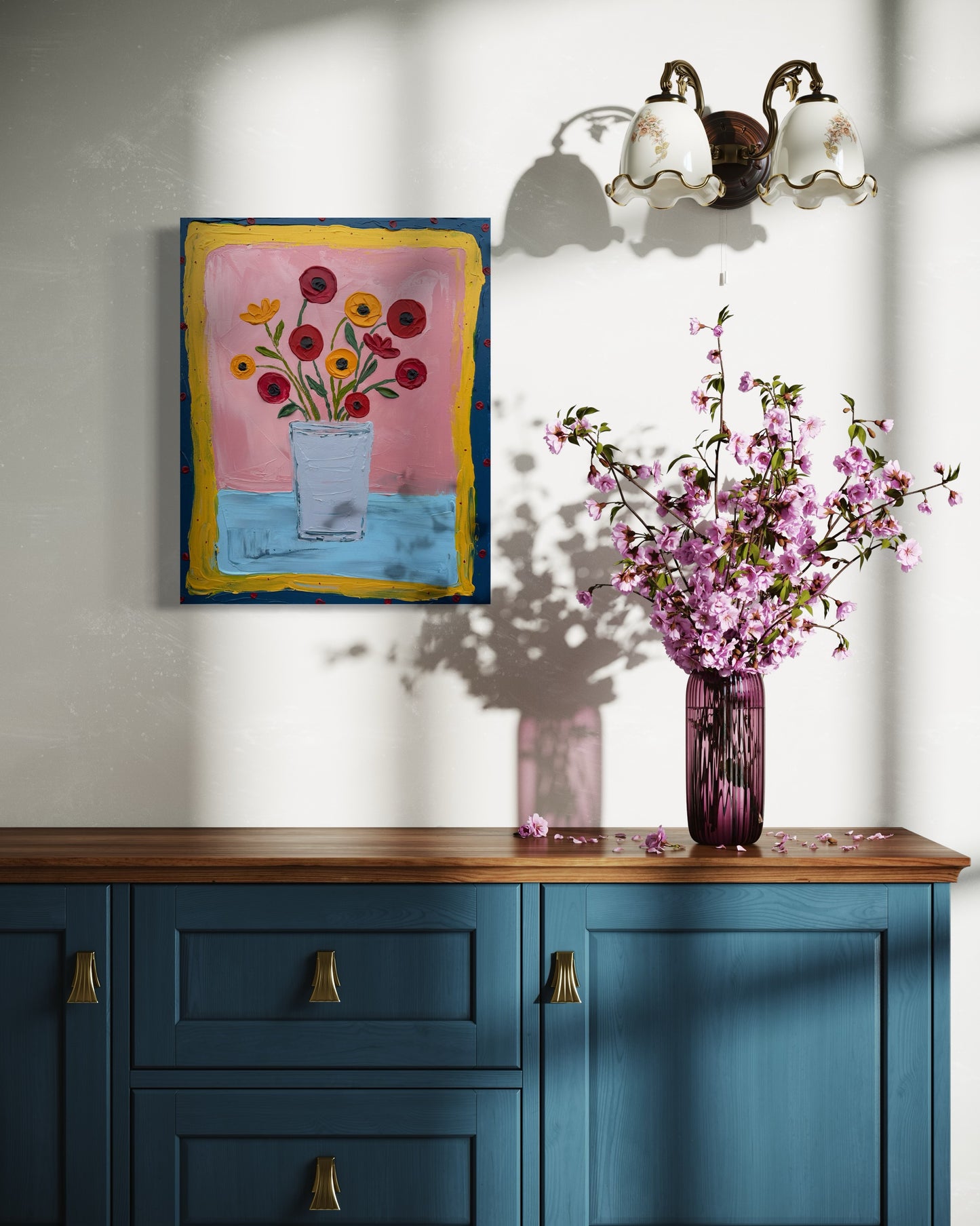 MATISSE INSPIRED STILL LIFE 9 41x51 cm acrylic on canvas original painting