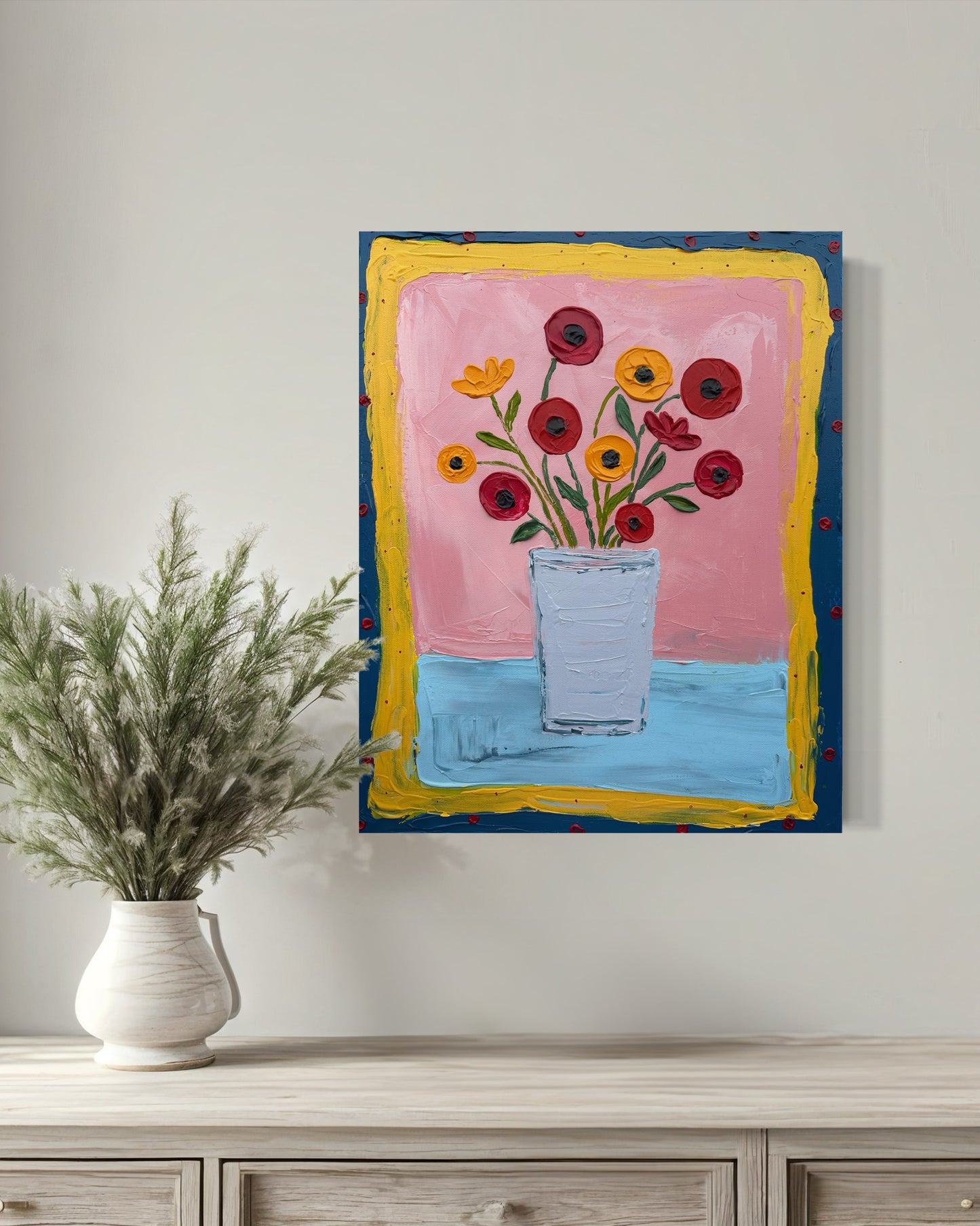 MATISSE INSPIRED STILL LIFE 9 41x51 cm acrylic on canvas original painting