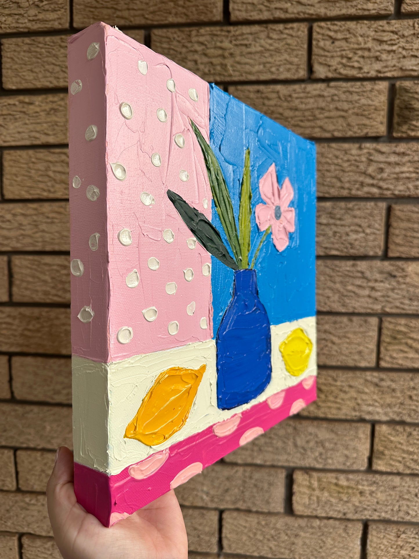 MATISSE INSPIRED STILL LIFE 10 30.5x30.5 cm acrylic on canvas original painting