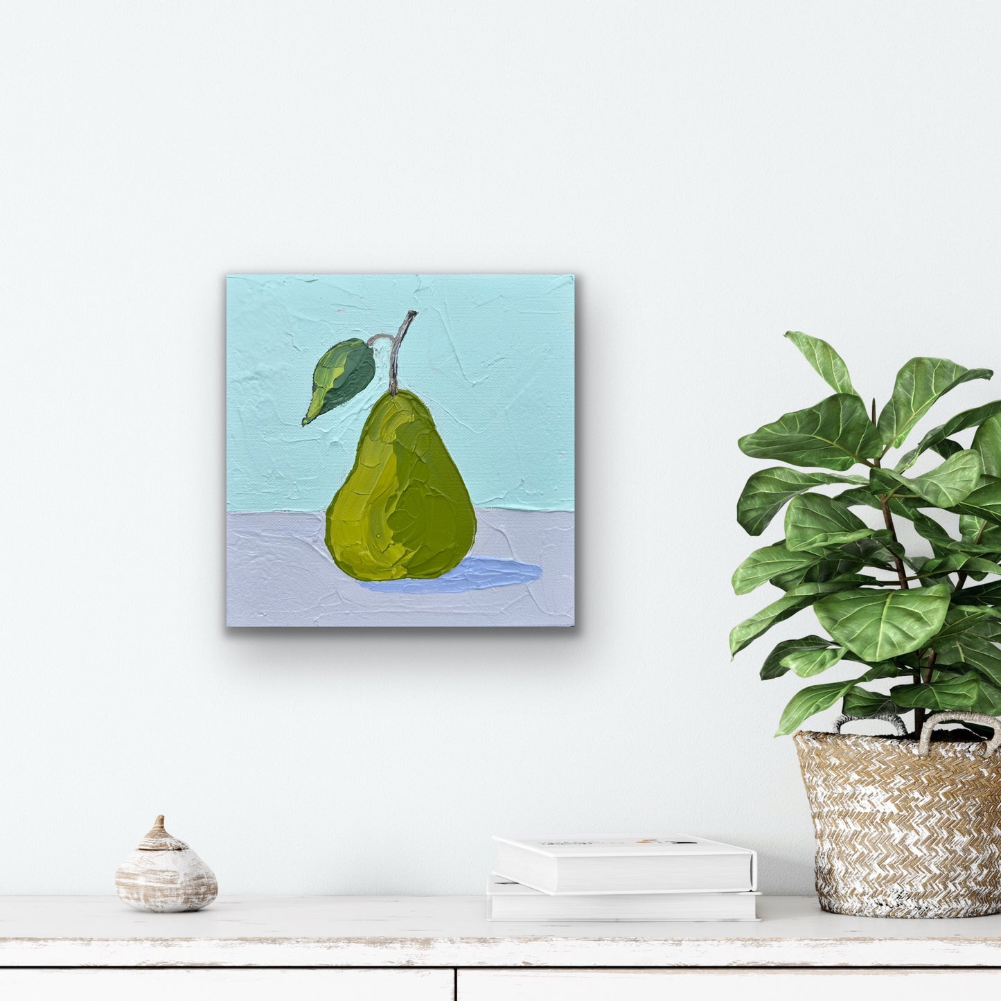 PEAR LOVE 20x20 cm acrylic on canvas original painting