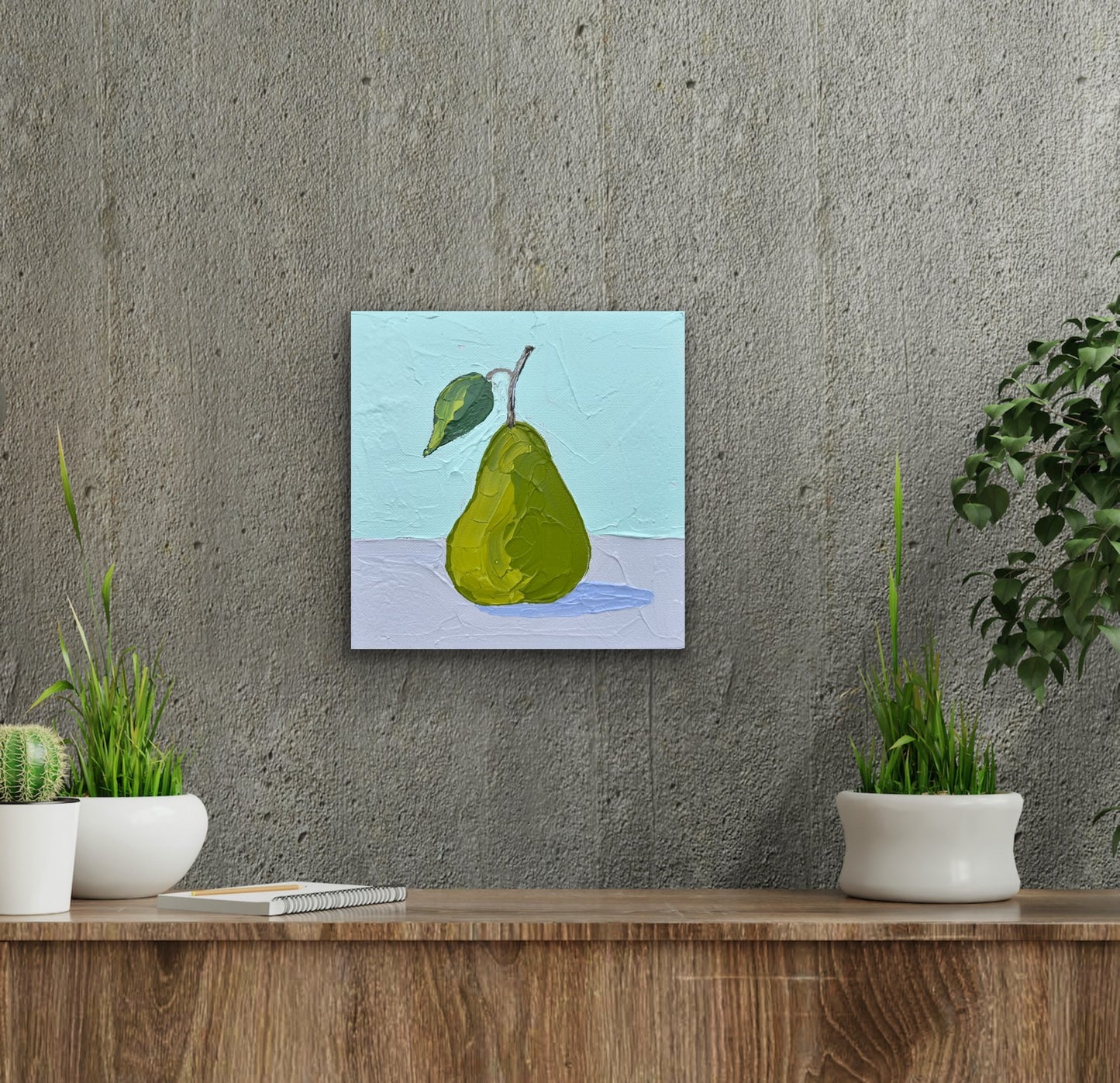 PEAR LOVE 20x20 cm acrylic on canvas original painting
