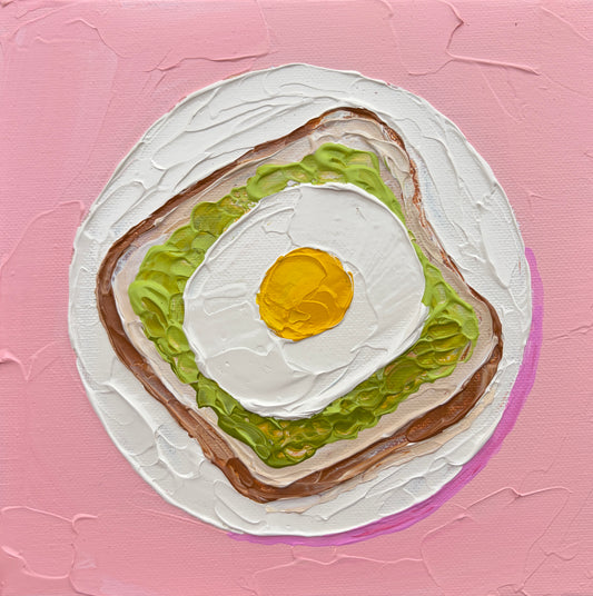 AVO TOAST 2 20x20 cm acrylic on canvas original painting