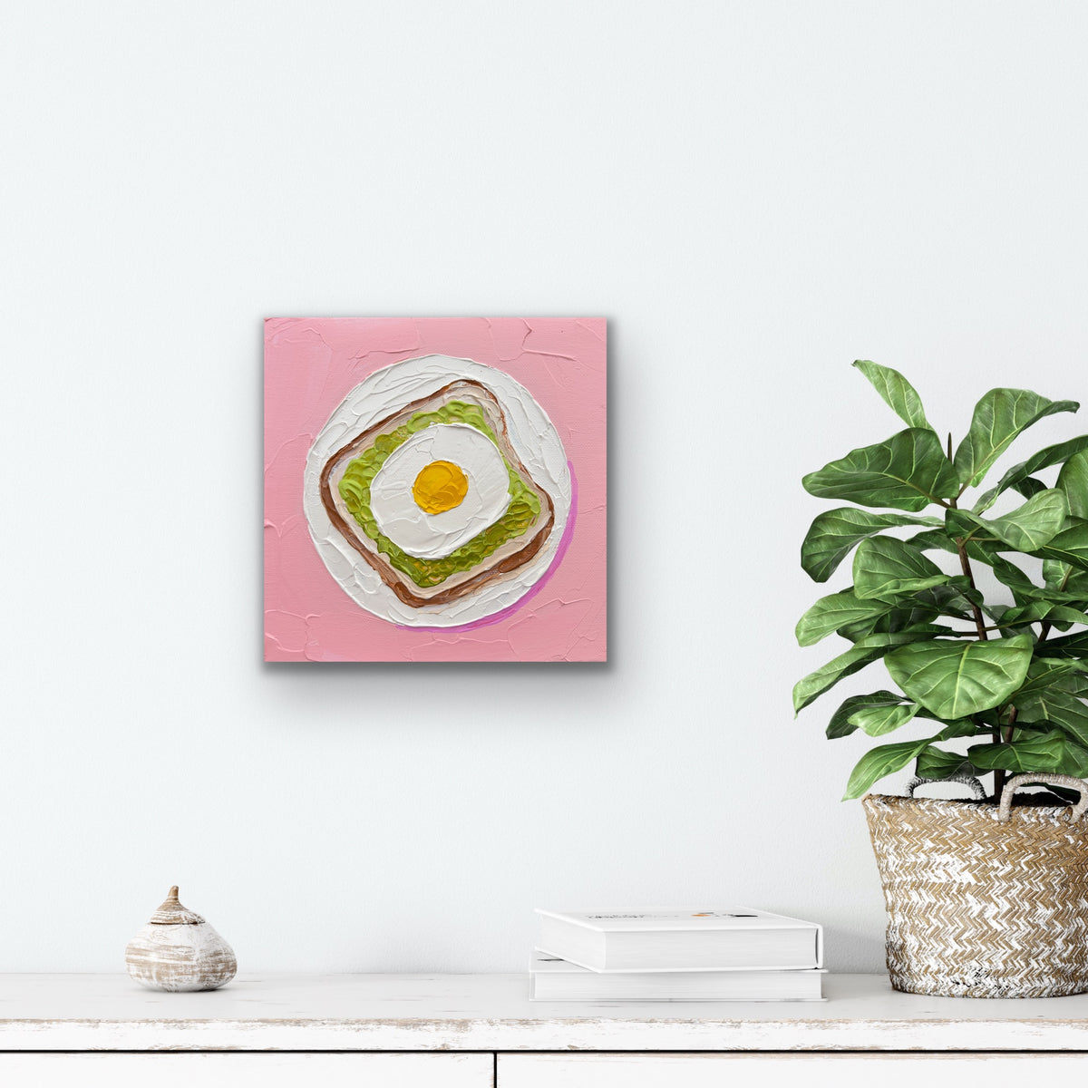 AVO TOAST 2 20x20 cm acrylic on canvas original painting