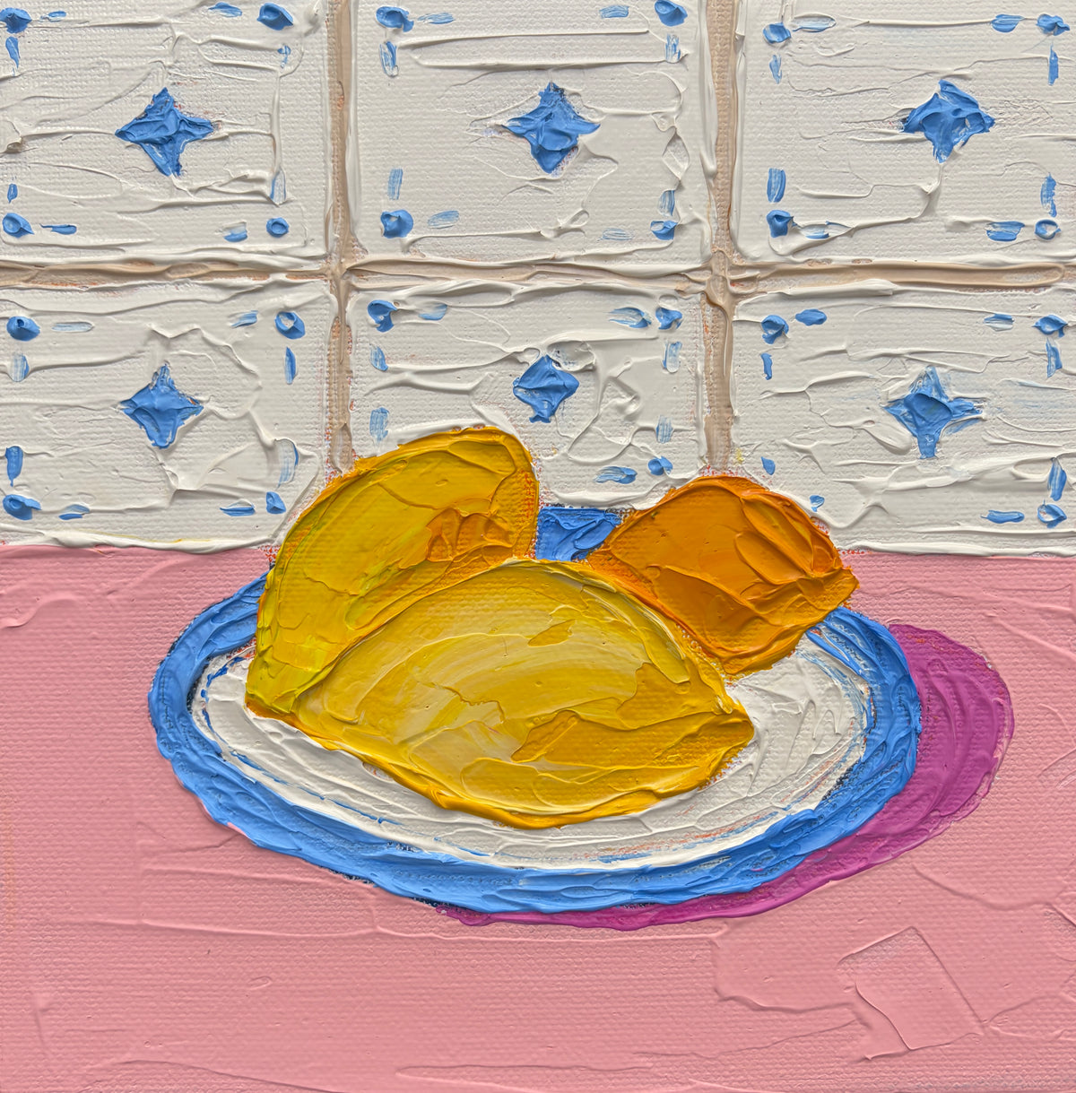 THE LEMON HOUR 20x20 cm acrylic on canvas original painting