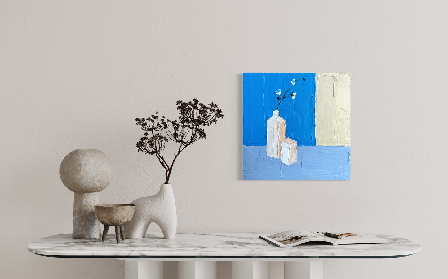MINIMALIST STILL LIFE 3 30.5x30.5 cm acrylic on canvas original painting
