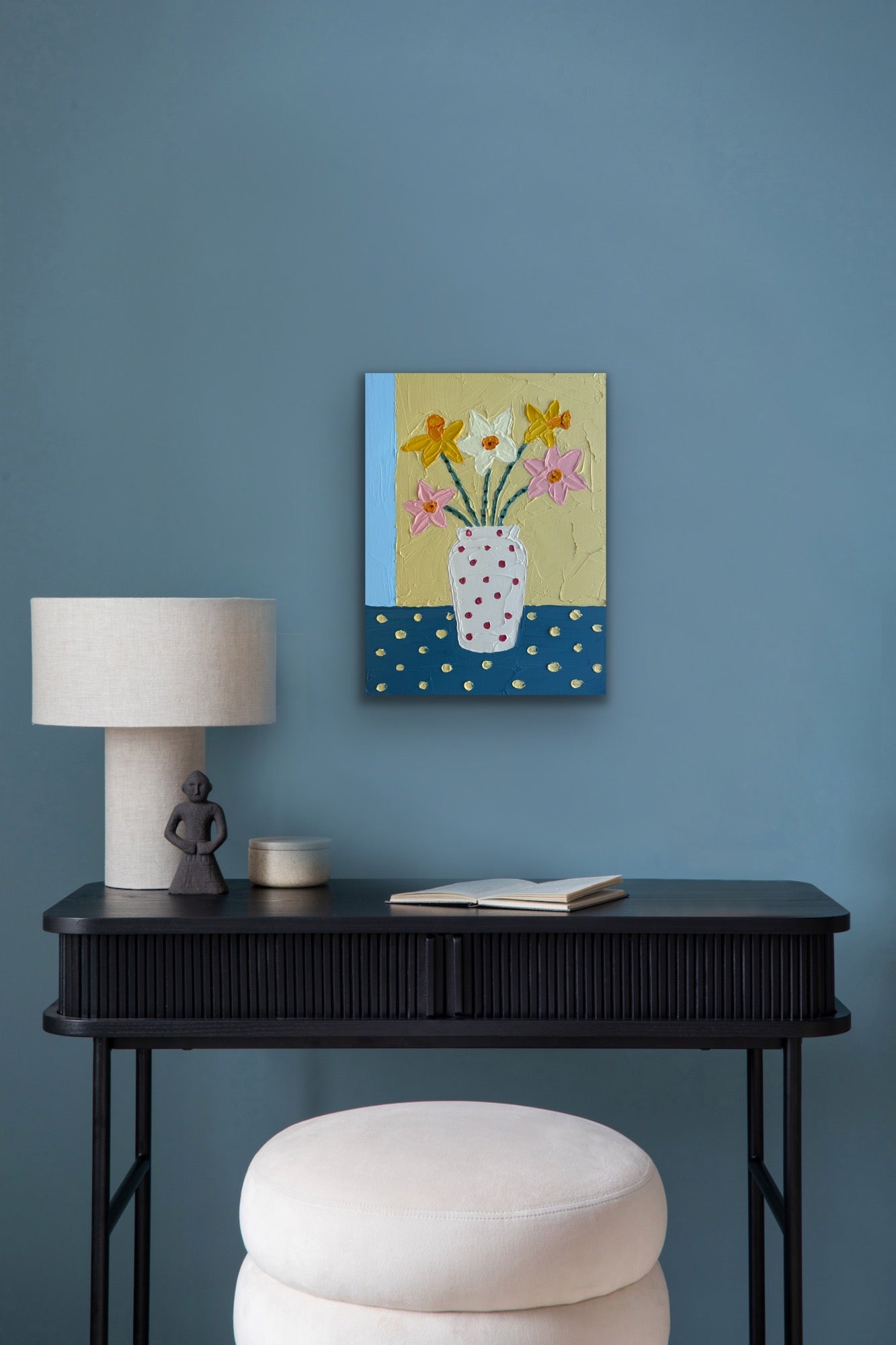 MATISSE INSPIRED DAFFODILS 30.5x40.5 cm acrylic on canvas original painting