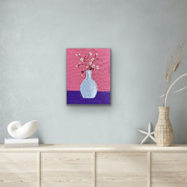 SOFT PETALS 20x25.4 cm acrylic on canvas original painting