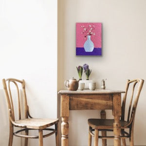 SOFT PETALS 20x25.4 cm acrylic on canvas original painting