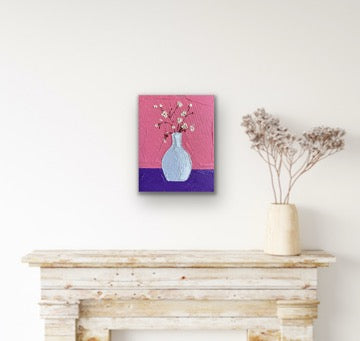 SOFT PETALS 20x25.4 cm acrylic on canvas original painting