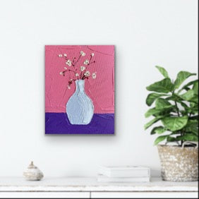 SOFT PETALS 20x25.4 cm acrylic on canvas original painting