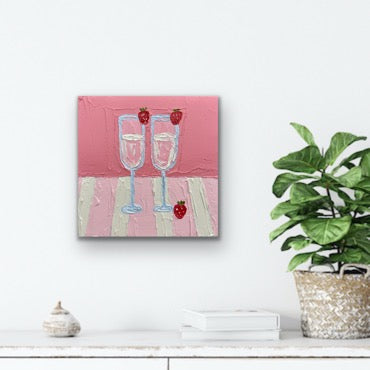 CELEBRATION 20x20 cm acrylic on canvas original painting