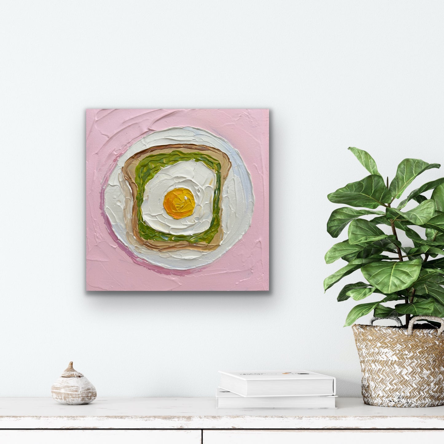 AVO TOAST 20x20 cm acrylic on canvas original painting