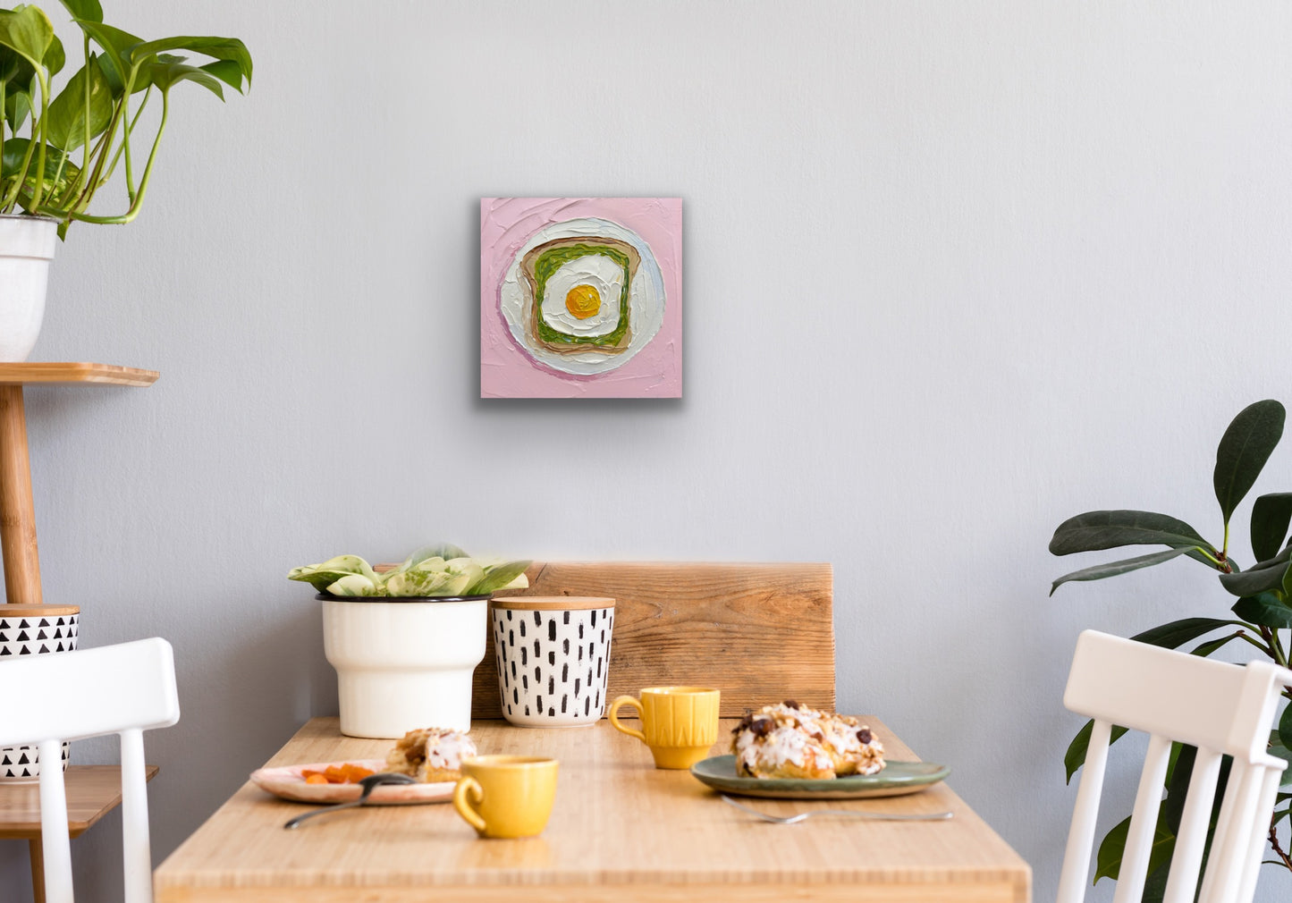 AVO TOAST 20x20 cm acrylic on canvas original painting
