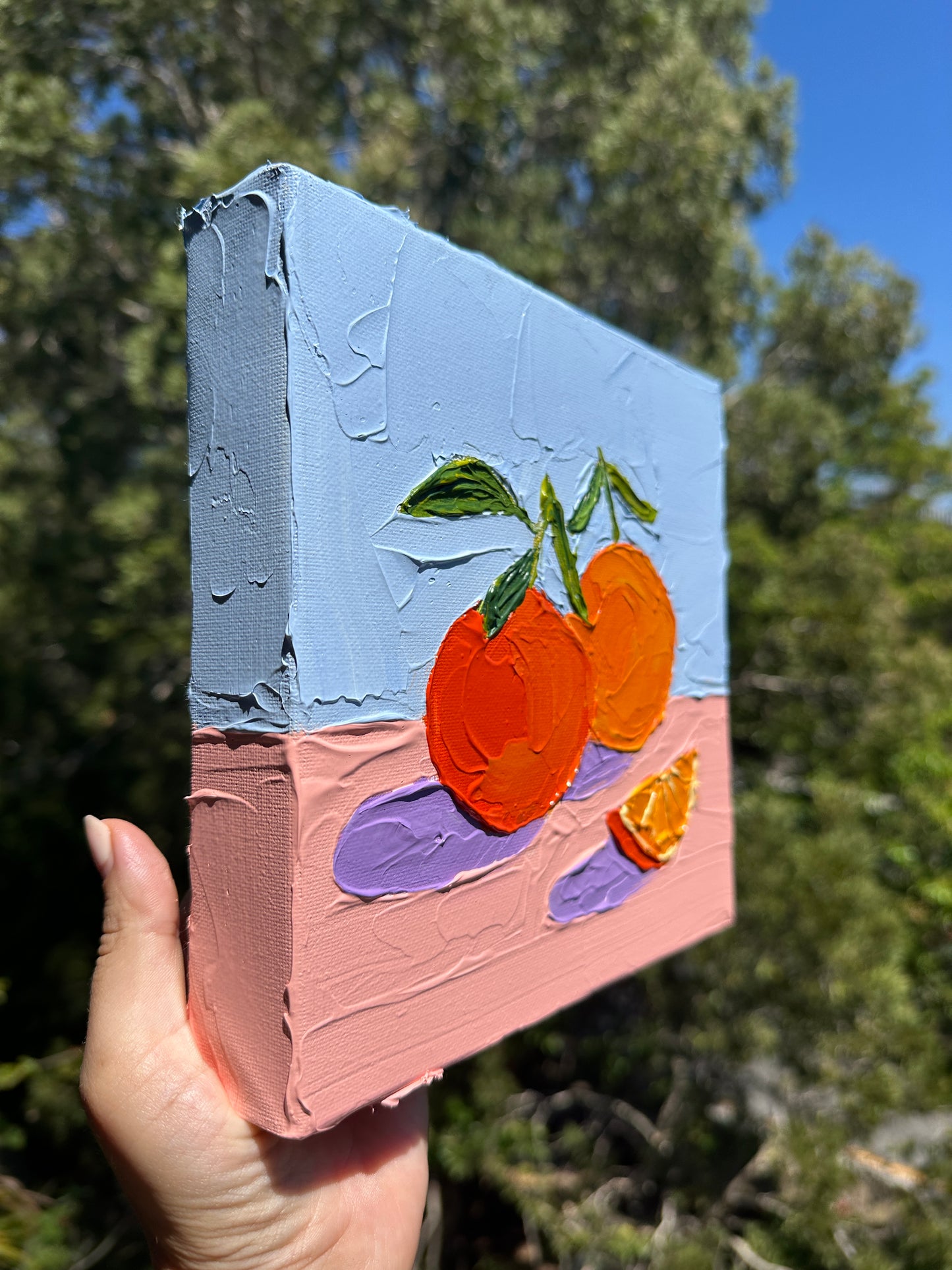 SLICE OF SUNSHINE 20x20 cm acrylic on canvas original painting