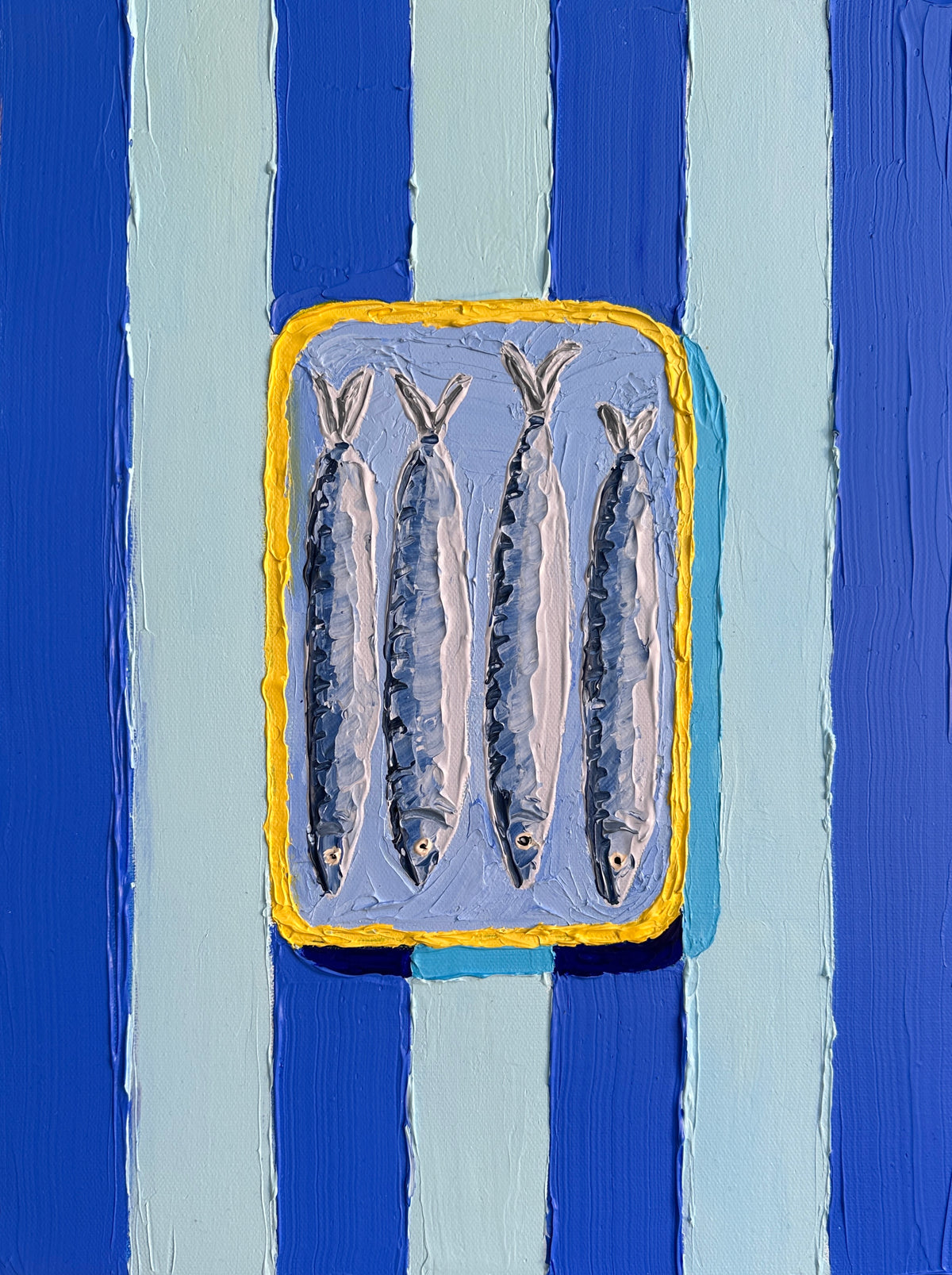 COASTAL CATCH 31x41 cm acrylic on canvas original painting