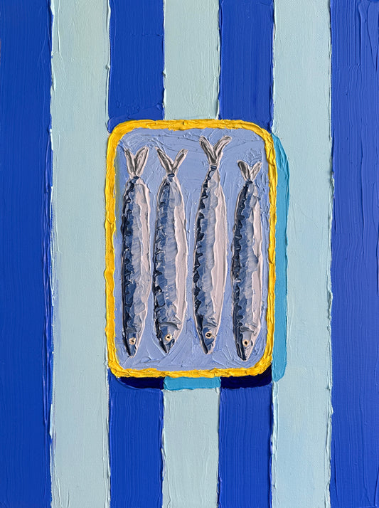 COASTAL CATCH 31x41 cm acrylic on canvas original painting